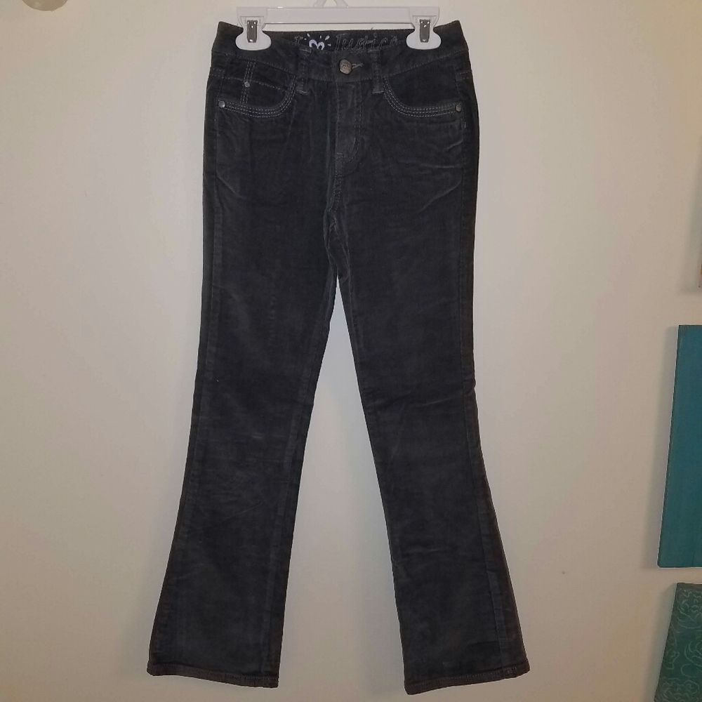 Justice Dark Grey Corduroy Pants